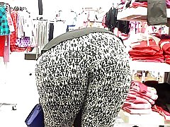 Сочни jiggly голям черен задник огъване Сиърс...