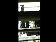 Шпионаж на пълничък колеж момиче като силен сметището