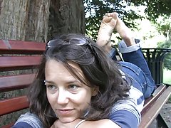 Френски barefeet хипи момиче